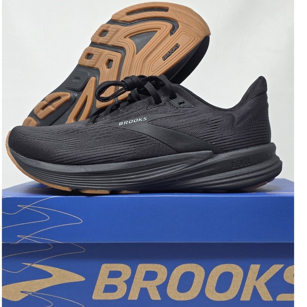 Brooks Revel 8 Size 11 Womens Run & Walk Black Gum Buttons Shoe 1204561B072 New